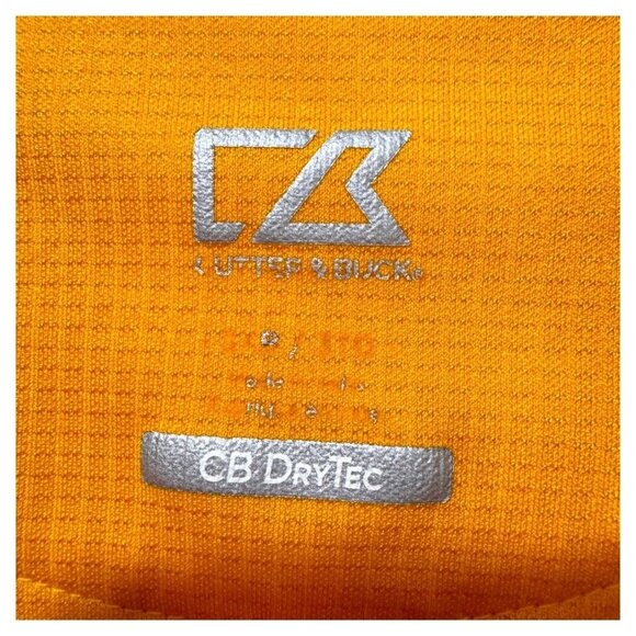 Cutter & Buck Seagate Mens yellow/gold Collared Short Sleeve Polo Shirt Size 3XB - Picture 3 of 4